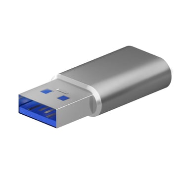 Adaptador Aisens Mini USB 3.2 Gen2/USB 2.03A - Tipo USB-C/H-A/M - Cinzento - Aisens A108-0677