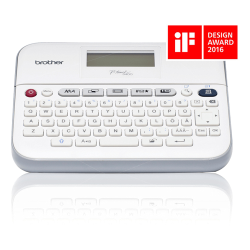 Brother PT-D400VP, TZe, Trasferência termal, 180 x 180 DPI, 20 mm/seg, AA, Cinzento, Branco - Brother PTD400VP