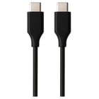 Cabo USB C 2.0, tipo C para C M/M, AWG30, PD 60W, Data 480Mbps, PVC, preto, 2m, Ecobag - Ewent EC1081