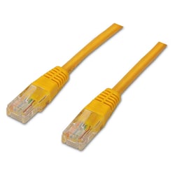 Cabo de rede Aisens Patch Cord RJ45 Cat.6 UTP AWG24 - 0,5 m - 10/100/1000 Mbit/s - Cor amarela - Aisens A135-0253