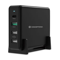 CONCEPTRONIC ESTAÇÃO CARREGAMENTO DESKTOP 4 PORT 65W - Conceptronic 120548803101