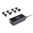 Tooq Carregador automático universal para computadores portáteis 65W - USB - 8 adaptadores - Tensão 18,5-20V - Tooq 142434