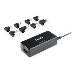 Tooq Carregador automático universal para computadores portáteis 65W - USB - 8 adaptadores - Tensão 18,5-20V - Tooq 142434