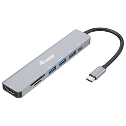 EQUIP DOCK USB-C 7 IN 1 / HDMI 4K/60HZ - 3X USB3.2 + MICRO SD READER 100W PD - Equip 133494
