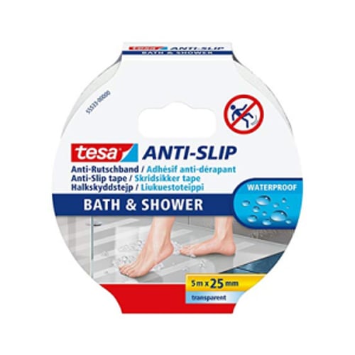 Fita Adesiva Antiderrapante 25mmx5m Tesa Banho Transparente - Tesa 15655533-01
