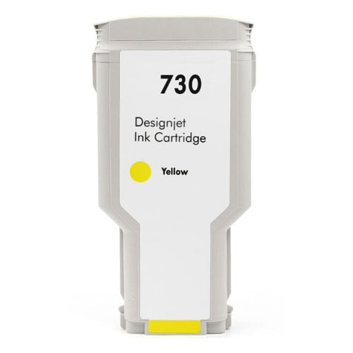 Tinta genérica para jato de tinta HP 730 Amarela - Substitui P2V70A/P2V64A - HI-730YL