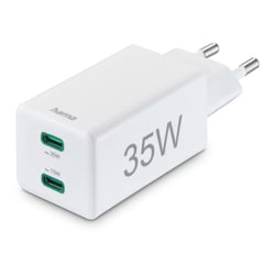 Carregador USB-C 2 Portas 35W Rápido Branco - Hama HAM201694