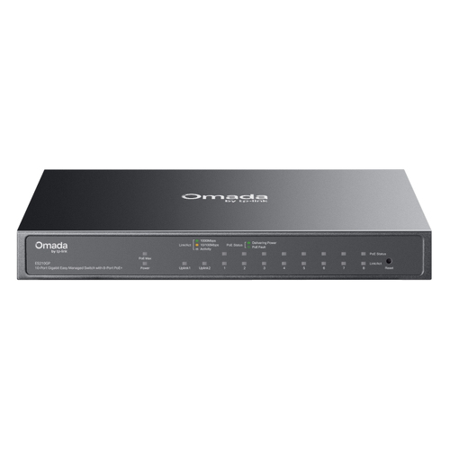 TP-Link Switch Omada de 10 portas Gigabit com 8 portas PoE+ - TP-Link ES210GP