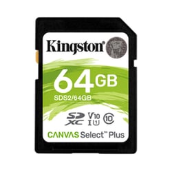 Cartão Memória SDHC 64GB KINGSTON Canvas Select Plus 100R C10 UHS-I U1 V10 - Kingston KINSDS2/64GB