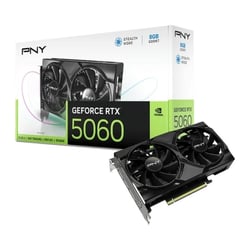 Placa gráfica PNY GeForce RTX 5060 8GB GDDR7 Dual Fan Reflex 2 AI NVIDIA DLSS4 - PNY VCG50608DFXPB1