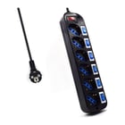 EWENT EXTENSAO ELETRICA 5 TOMADAS 16A SWITCH INDIVI. BLACK - Ewent EW3851