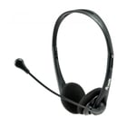 Equipar altifalantes estéreo com microfone flexível - Banda para a cabeça ajustável - Almofadas para os ouvidos almofadadas - Controlos no cabo - Ficha de 3,5 mm - Equipar 245304