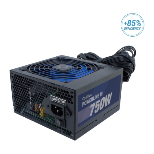 Coolbox PowerLine III 750W Fonte de alimentação 750W ATX 12V V2.31 - PFC ativo - Ventoinha de 120mm - Coolbox 303657
