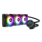 Kit de Arrefecimento Líquido Abysm Artic 360 ARGB - 3 ventoinhas de 120mm - Iluminação ARGB - Bomba de 2500rpm - Tubos de 380mm - Abysm 833302