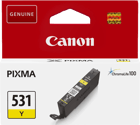 Tinteiro Original Amarelo Canon CLI531 - 6121C001/CLI531Y - Canon 6121C001