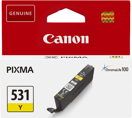 Tinteiro Original Amarelo Canon CLI531 - 6121C001/CLI531Y - Canon 6121C001