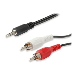 EQUIP CABO AUDIO JACK 3.5 PARA 2xRCA MACHO 2MT - Equip 14709207