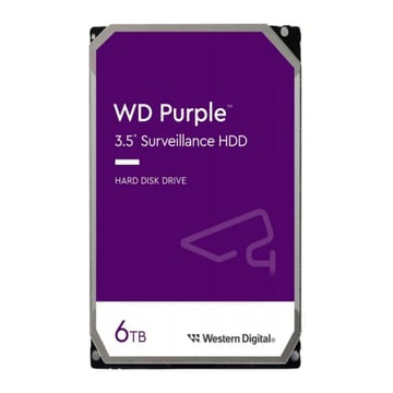 WD HDD 3.5" 6TB 256MB SATA6 SURVEILLANCE PURPLE - Western Digital WD64PURZ