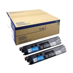 2 unidades de Toner Cião. Duração estimada: 12.000 Pág. (6.000 pág. cada un.) segundo ISO/IEC19798 - Brother TN329CTWIN