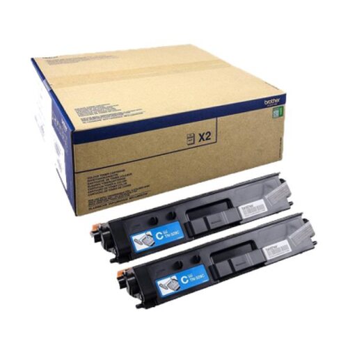 2 unidades de Toner Cião. Duração estimada: 12.000 Pág. (6.000 pág. cada un.) segundo ISO/IEC19798 - Brother TN329CTWIN