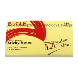 Bloco Notas Aderentes 075x125mm Eagle Amarelo 100 Folhas - Eagle 1621053