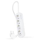 Bloco de distribuição de energia Nanocable 4 tomadas - 1,4m - Branco - Nanocable 233857