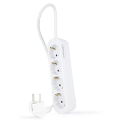 Bloco de distribuição de energia Nanocable 4 tomadas - 1,4m - Branco - Nanocable 233857