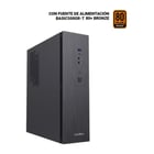 Coolbox T370 Slim MicroATX Tower Case - Tamanho de disco suportado 2,5" - USB-A 3.2 Gen1, USB-C 3.2 Gen1 e HD Audio - Fonte de alimentação 500W - Cor preta - Coolbox COO-PCT370-1