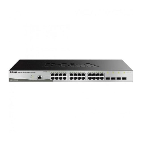 D-Link Semi-Manageable Switch 24 Portas Gigabit PoE 370W + 4 Portas Giga Combo - D-Link DGS-1210-28MP/E