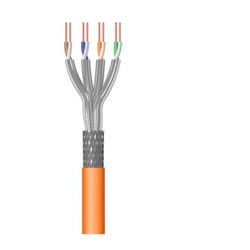 EWENT BOBINE CABO REDE CAT7 S/FTP AWG23/1 LSZH 50MT LARANJA - Ewent IM1226