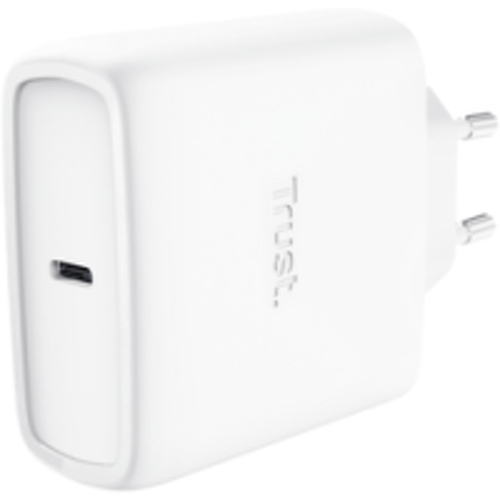 TRUST CARREGADOR GAN 65W 1xUSB-C INCLUI CABO 2 MT BRANCO - Trust 25524