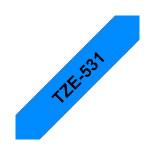 Fita Laminada 12mmx8mts Fundo Azul / Texto Preto - Brother BROTZ531