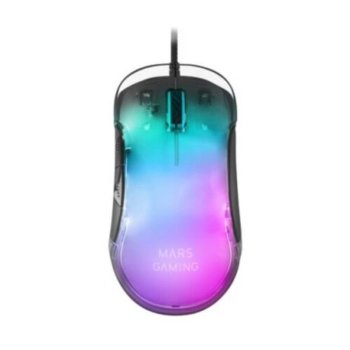 Mars Gaming MMGLOW 12800dpi USB Gaming Mouse - Corpo com acabamento espelhado - 6 botões - Iluminação RGB Chroma - Uso com a mão direita - Cabo de 1.70m - Mars Gaming MMGLOW