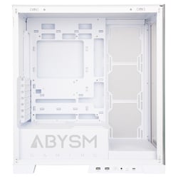 Abysm Danube Sava H500 White Tower Case ATX, ITX, Micro ATX - Vidro temperado lateral e frontal - 3,5" e 2,5" - USB-A, USB-C e áudio - 4 aberturas ARGB instaladas - Suporta refrigeração líquida - Abysm 233747