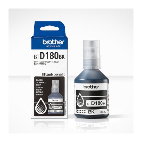 Frasco de tinta preta original Brother BTD180BK - BTD180BK - Brother BTD180BK