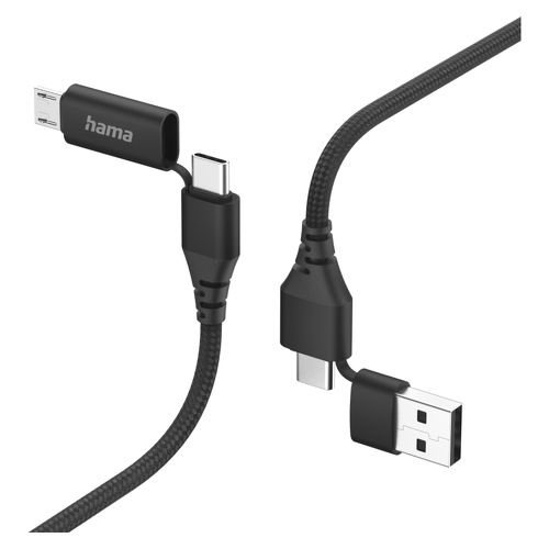 HAMA 4IN1 MULTI-CHARGING CABLE USB-C AND USB-A - USB-C AND MICRO-USB 15 M - Hama 00201537