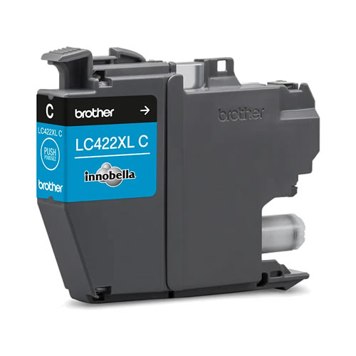 Cartucho XL original Brother de tinta cião Duração estimada: até 1.500 páginas (segundo ISO/IEC 24711) - Brother LC422XLC