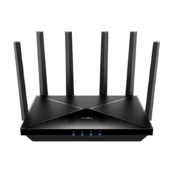 Roteador WiFi Cudy 7 2.5G Dual Band BE6500 - Velocidade de até 1000Mbps - 4 Portas - 6 Antenas Fixas de 5dBi - Tecnologia MU-MIMO - Preto - Cudy WR6500H