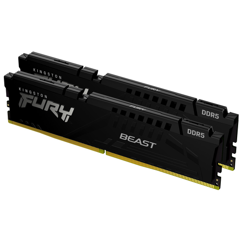 KINGSTON MEM 32GB 6000MT/s DDR5 CL30 DIMM KIT2 FURY BEAST BLACK XMP - Kingston KF560C30BBK2-32