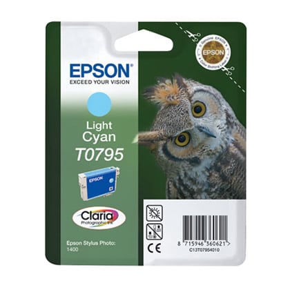 Cartucho de tinta original Epson T0795 Cyan Light - C13T07954010 - Epson C13T07954010