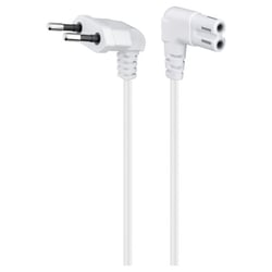 Cabo Alimentação Euro para IEC C7 90º Branco 1,80m - Ewent EC1918