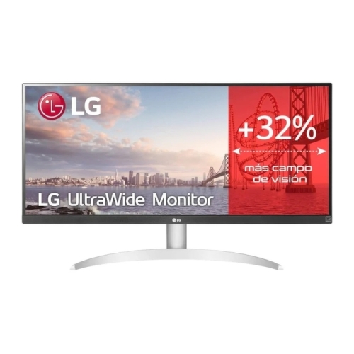 Monitor LG Ultrawide 29" LED WFHD 100Hz HDR FreeSync - 21:9 - Colunas 14W - HDMI, Displayport, USB-C - VESA 100x100 - Cor Branco - LG 29WQ600-W