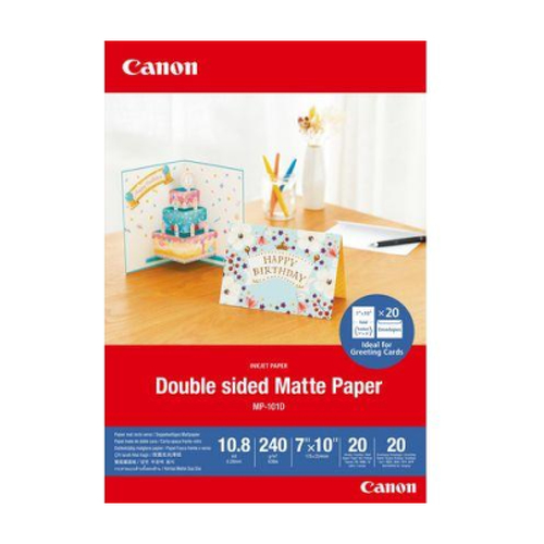 MP-101D 7x10 20 - Double Matte Photo Paper 7x10 20 sheets - Canon 4076C006