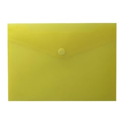 Bolsa A5 com Fecho Velcro Plástico Mate Amarelo 1un - Outras 1003870