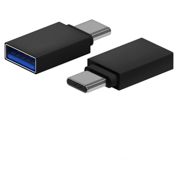 Adaptador mini de alumínio Aisens USB 3.2 GEN1 3A - Tipo USB-C/M-A/H - Preto - Aisens A108-0717