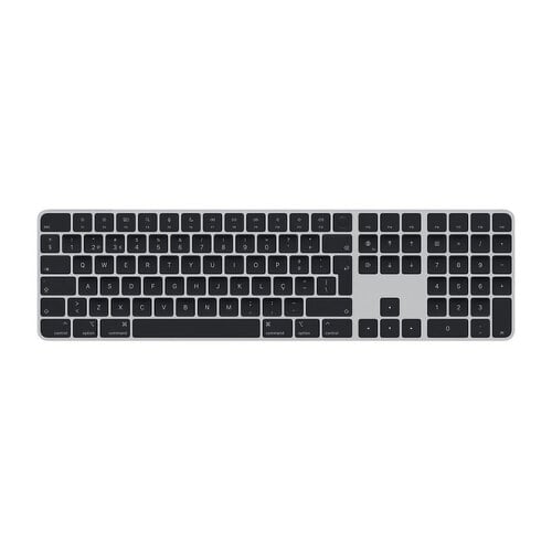 Apple Magic Keyboard with Touch ID and Numeric Keypad for Mac models with Applesilicon-Black Keys-PT - Apple MMMR3PO/A