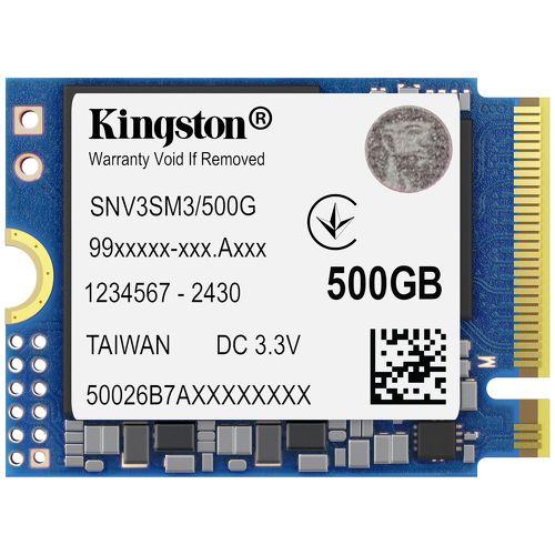 KINGSTON SSD 500GB NV3 M2 2230 PCIE 4.0 NVME - Kingston SNV3SM3/500G