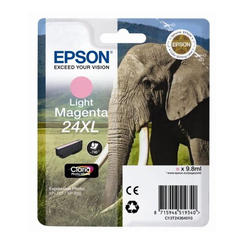 Cartucho de tinta original Epson T2436 (24XL) magenta claro - C13T24364012 - Epson C13T24364012