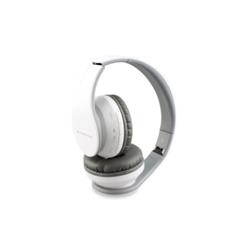 Conceptronic Parris 01 Auscultadores sem fios Bluetooth 4.2 - Mãos livres - Ficha auxiliar de 3,5 mm - Leitor de cartões MicroSD - 5 horas de autonomia da bateria - Branco - Conceptronic PARRIS01W