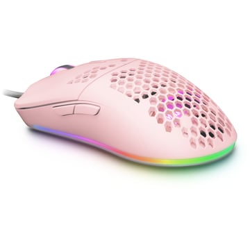 RATO MARSGAMING MMAX, 12400DPI, ULTRALIGHT 69G, RGB, FEATHER CABLE, SOFT, PINK - MMAXP - Mars Gaming MMAXP